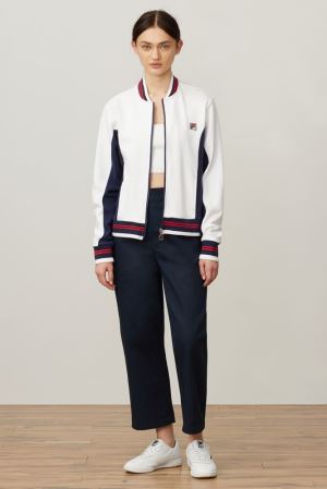 FILA Settanta Ii Jackets White / Red,Womens Clothing | CA.JNGUBT415